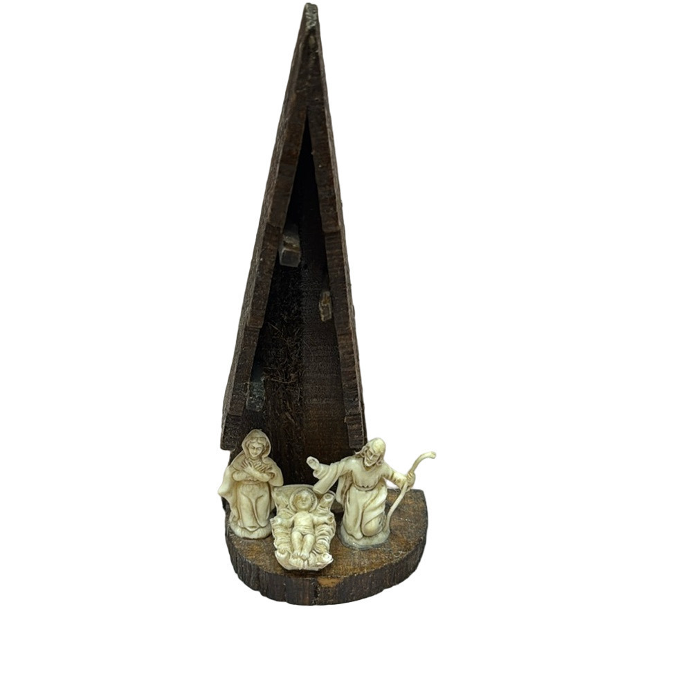 Vintage Italian Nativity Creche Features Josef, Mary & Baby Jesus